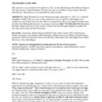 Oral history interview with Mark Wischmeyer, 2013