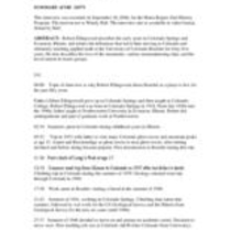 Oral history interview with Robert W. Ellingwood, 2006